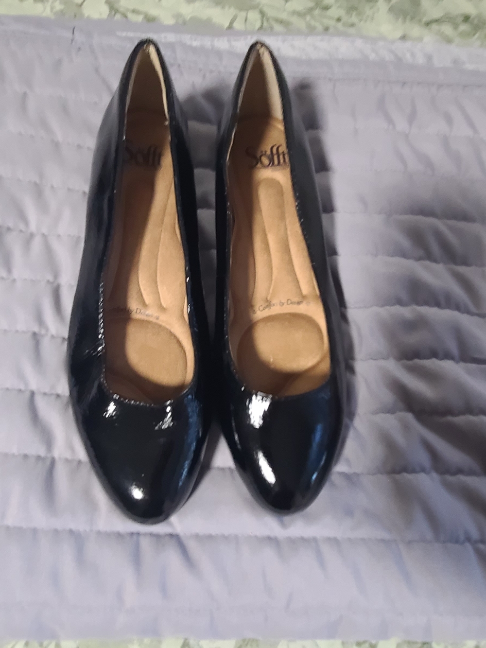 Sofft Black Patent Leather Women's Flats